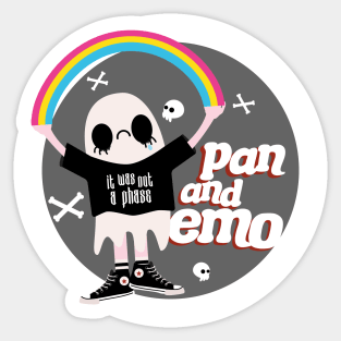 Pan and Emo Badge Sticker